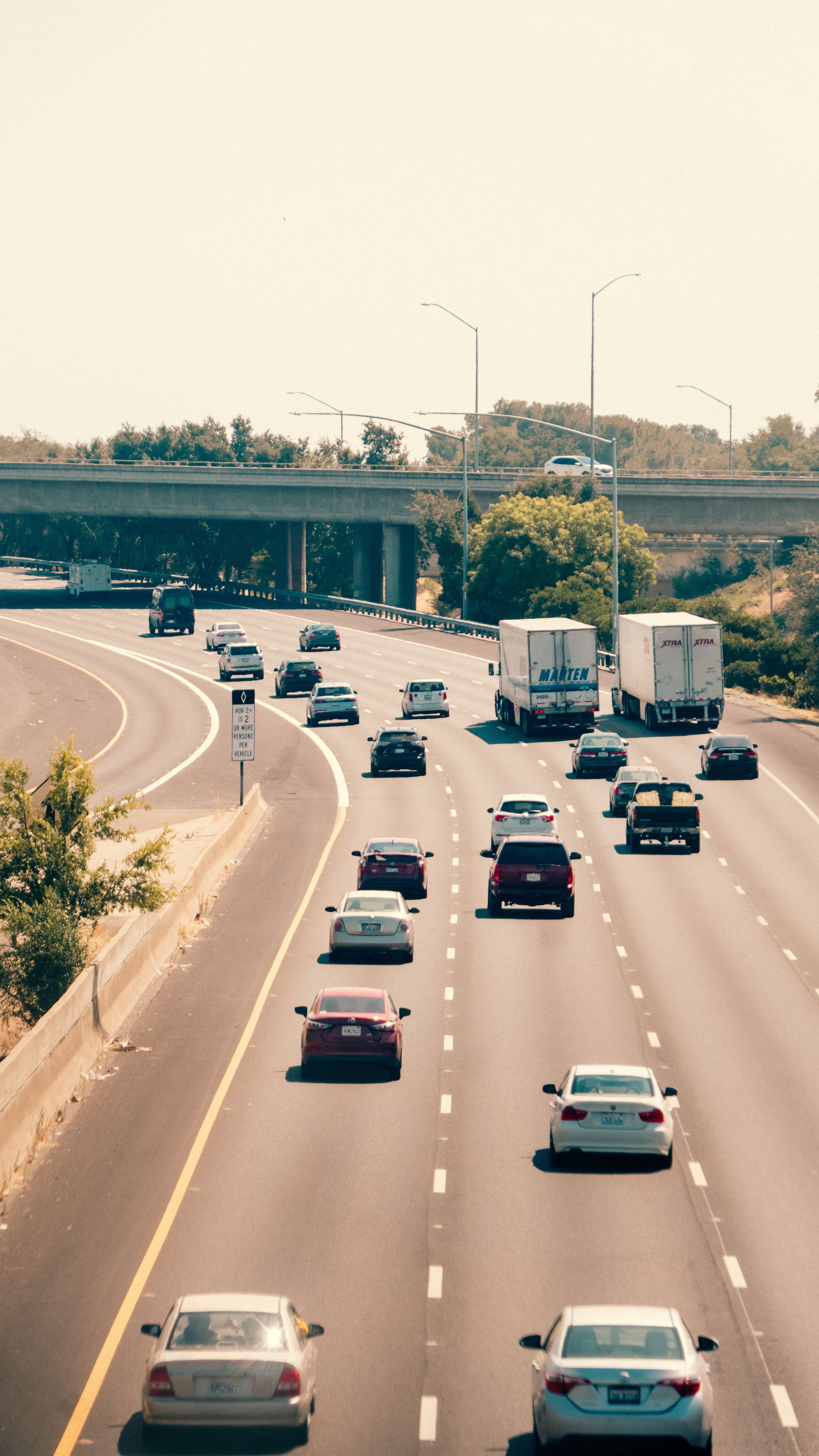 Multiple vehicles on transport truck